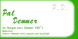 pal demmer business card